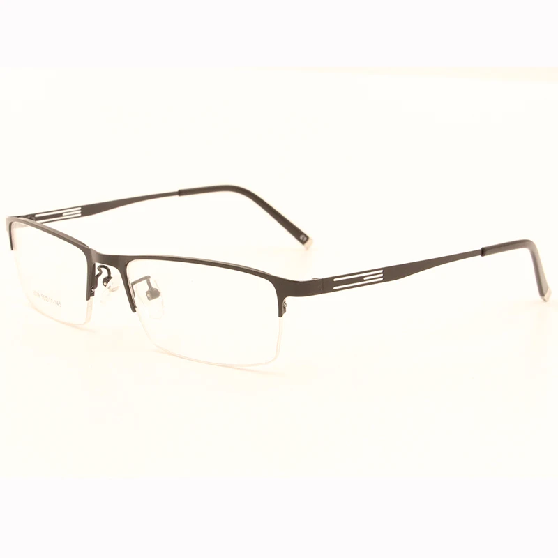 Половина обод сплав металла очки рамки для мужские очки Модные оптические очки Человек очки по рецепту Новинка года - Цвет оправы: Черный