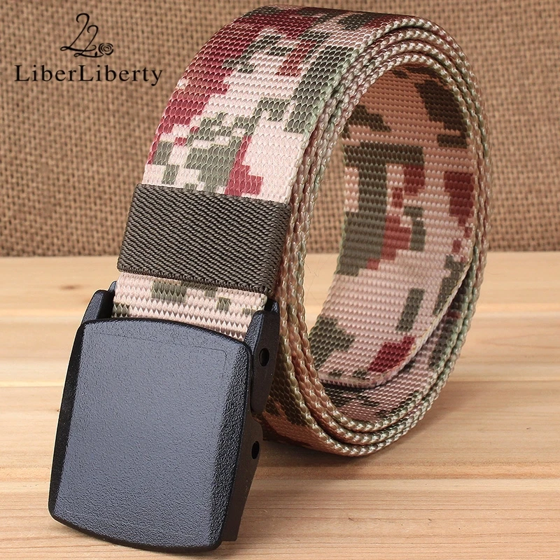 Men Belt Canvas Camouflage Quick drying Nylon bing Automatic Buckle