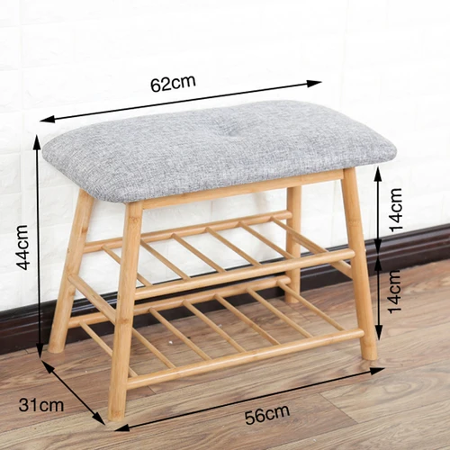 Однотонная деревянная обувь скамейка Европейский современный минималистичный шкаф для обуви табурет из ткани кровать хвост табурет для туалетного столика - Цвет: F62