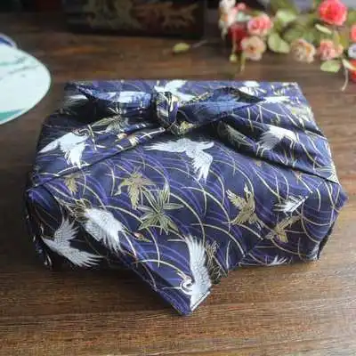 Японский стиль платок обернуть ткань фурошики хлопок /кран печатных/много польз - Color: 70cm