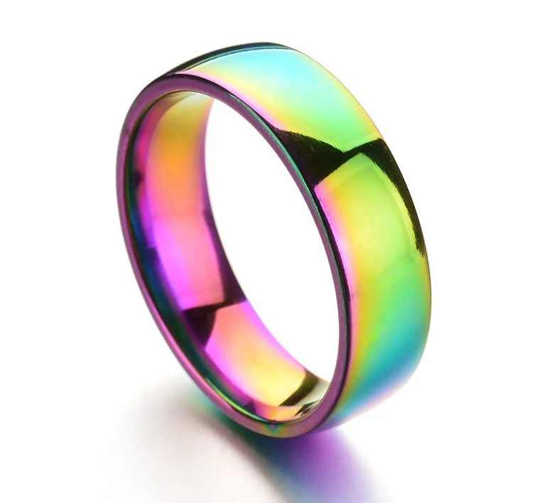 20 шт. кольца из нержавеющей стали 6 мм|rainbow ring|stainless steel ringfashion rings for women |