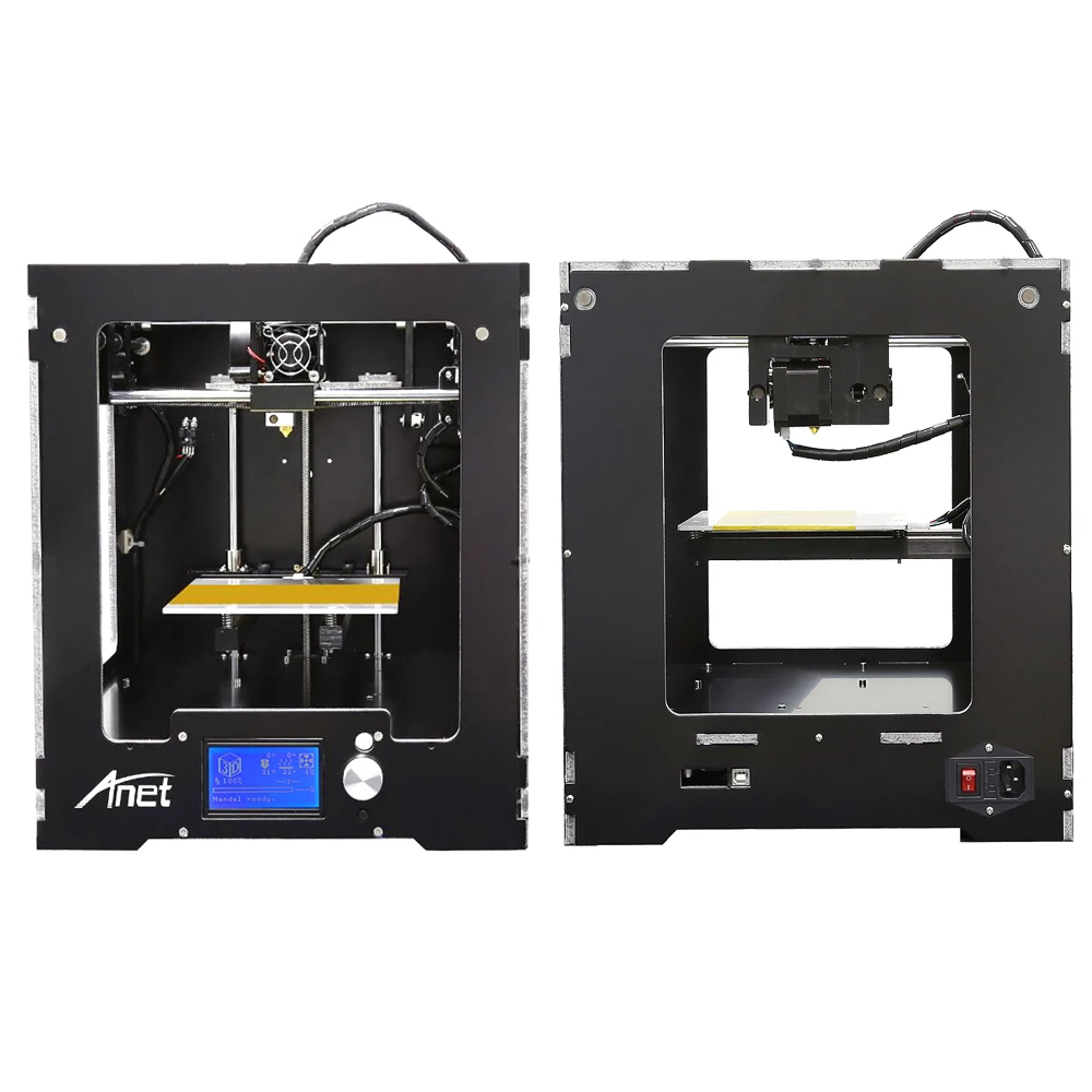 Anet A3S алюминиевый корпус 3d печатная машина Impressora Высокая точность 12864 ЖК экран