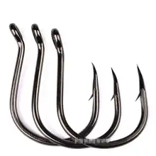 100 шт. Высокоуглеродистая сталь колючая крючок заточенный Kudako мощность отжимание один крючок снасти 1/0-6/0# морской пресноводный рыболовные крючки