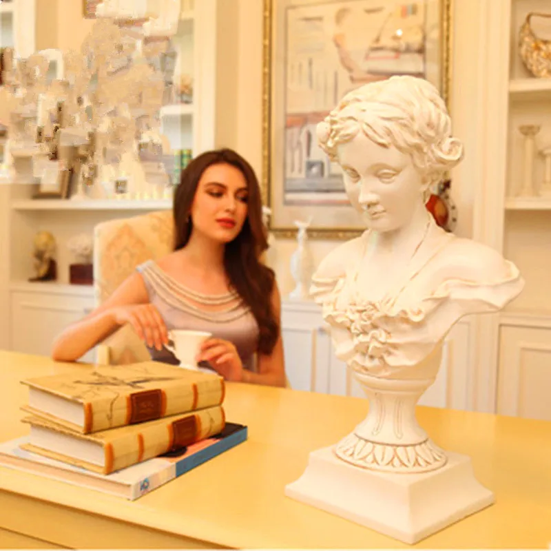 

Aphrodite Venus Roman Mythology Figure Bust Statue Creative Colophony Crafts Retro Desktop Decoration Study G1002