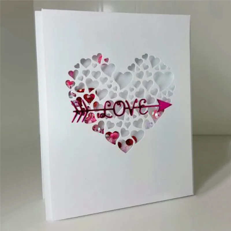 

Naifumodo Arrow Dies Scrapbooking Love Metal Cutting Dies Valentine Die Cut Heart for Card Making Dies Craft Embossing New 2019