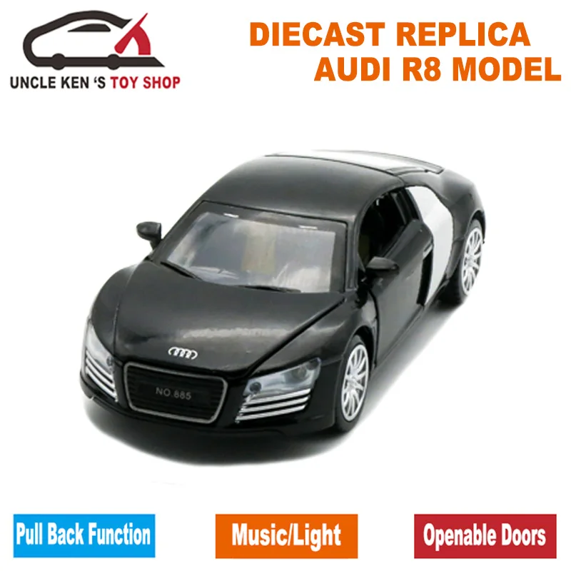 1/32 весы AUDI R8 литые модели автомобилей игрушки в подарок детям с функциями|car
