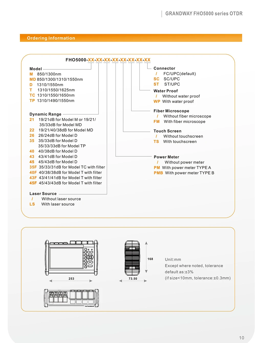 Visual de Falhas Medidor de Energia com Olho Polegadas Otdr 1310 - 1550nm 26 24db Built-in Localizador & Óptico 7 sm Fho5000-d26 11 Telefonia e Comunicação