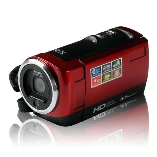 2," TFT lcd 16MP HDV-107 Цифровая камера HD 720P фото видеокамера 16X зум анти-встряхивание DV светодиодный заполняющий светильник несенсорная камера