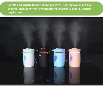 

USB Car Home Use Five-in-one Multi-function Humidifier Mute Humidification with Night Light and Small Fan Phone Holder Function