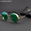 Round Metal Sunglasses Steampunk Polarized Men Women Fashion Glasses Brand Designer Vintage  Coating Mirrored Eyewear Shades ► Photo 1/6