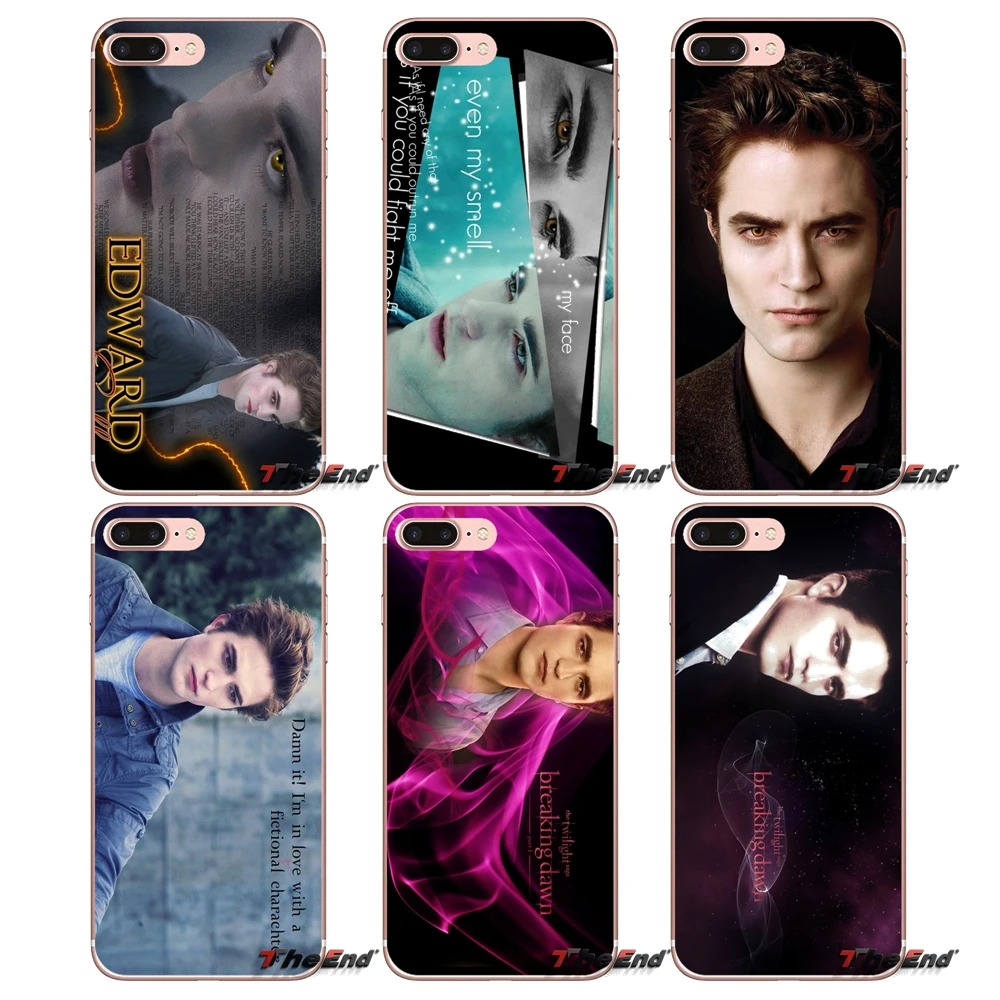 

Edward Cullen For Apple iPhone X 4 4S 5 5S SE 5C 6 6S 7 8 Plus 6sPlus 6Plus 7plus 8plus Transparent Soft Cases Covers
