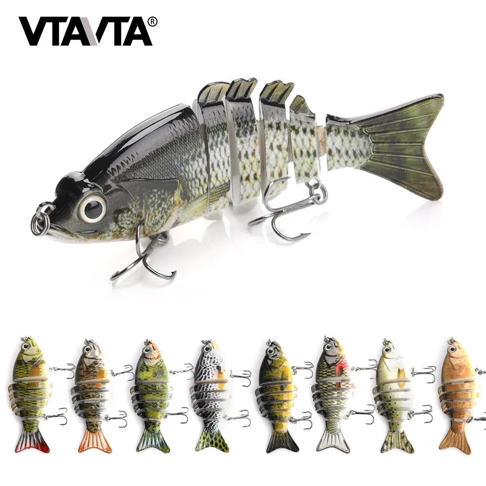 

VTAVTA 10cm 20g Fishing Wobblers 6 Segment Swimbait Fishing Lures Crankbait Multi Jointed Hard Bait Artificial Bait Fish Lure