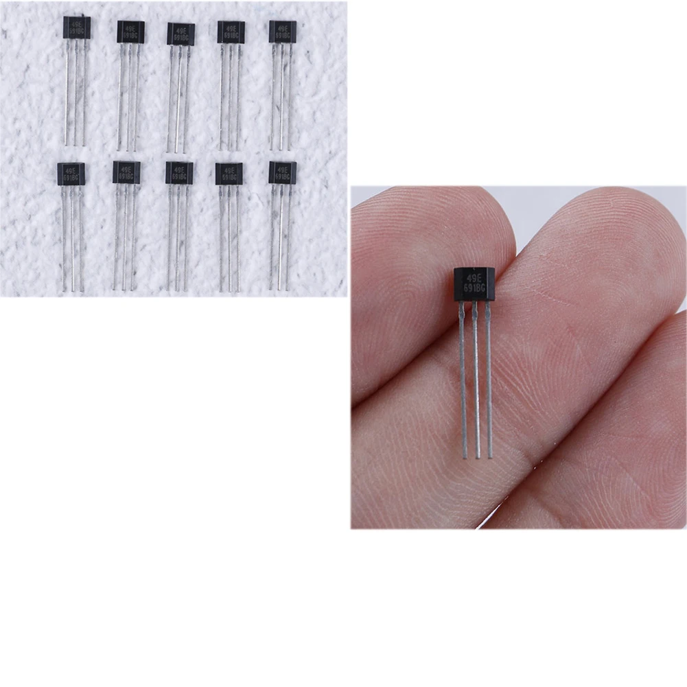 5pcs/10pcs Hall Element 49E OH49E SS49E/A3144 OH3144 Y3144 Linear Sensor Hall Sensor 3V~6.5V