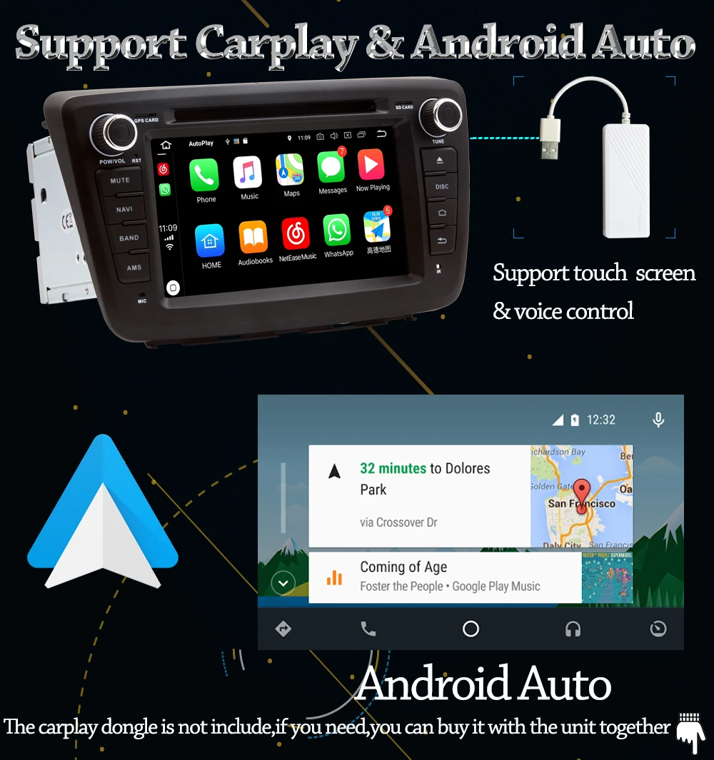 Sale Owtosin 2 din Android 9.0 Car DVD Radio For Suzuki Baleno 2016 2017 2018 Car GPS Navigation Multimedia Player 4GB RAM 32GB ROM 11