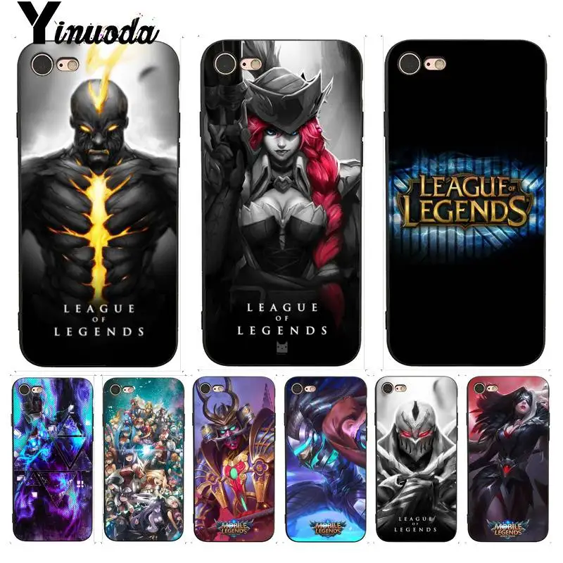 

Yinuoda For iPhone 7 6 X Case league-of-legends heroes Coque Shell Print Phone Case for iPhone 7 6 X 8 6s Plus 5S SE XR XS XSMAX