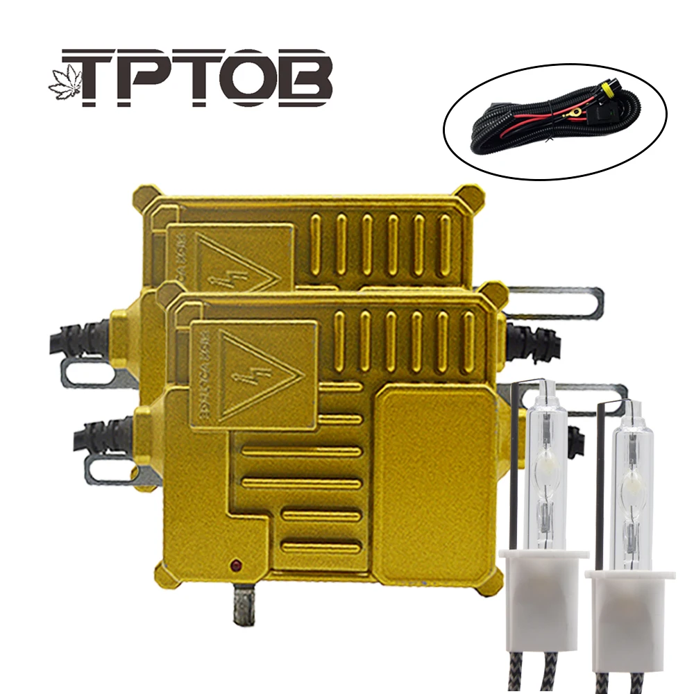 TPTOB 100 Вт балласт комплект HID ксеноновая лампочка 12 В H1 H3 H7 H11 9005 9006 6000 k Авто Xeno фара лампа с регулируемой кнопкой