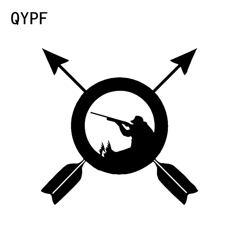 

QYPF 13.9*13.9CM Coolest Hunting Archery Deer Decor Car Stickers Vinyl High Quality Graphic C16-1803