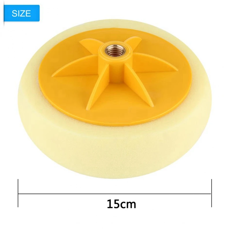 6 Inch/15Cm Car Polishing Waxing Pad Sponge Wheel Polishing Waxing Pad Kit Tool For Waxing Polishing Car Maintenance Accessori
