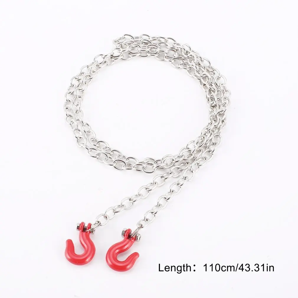 

T-power 1/10 Metal Trailer Hook Tow Chain Shackle Wire for Axial SCX10 TF2Crawler RC Car Model Spare Parts Accessories