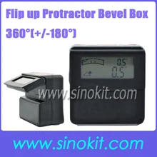 Цифровой 360'(+/-180') измеритель углов с уровнем и флип дисплей транспортир электронный уровень инклинометр JY-360X