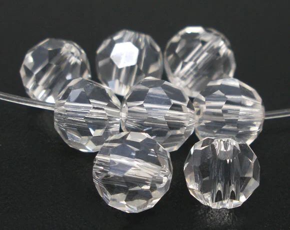 DoreenBeads 100 прозрачные круглые бусины с гранями и кристаллом 5000 6 мм (B03836) иу|faceted round