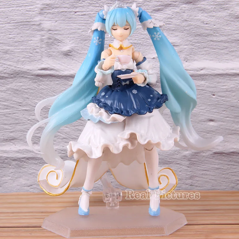 

Figma EX-054 Vocaloid Hatsune Miku Snow Miku 2019 Snow Princess Ver. PVC Action Figure Collectible Model Toy Gift