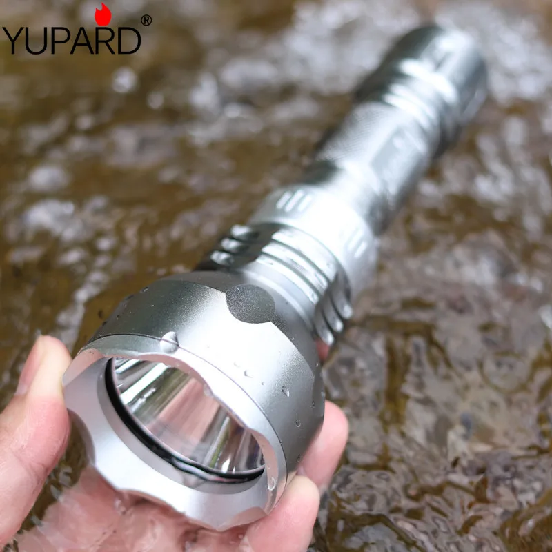 Водонепроницаемый фонарик YUPARD T6 для дайвинга светодиодный фонарь с питанием от 3