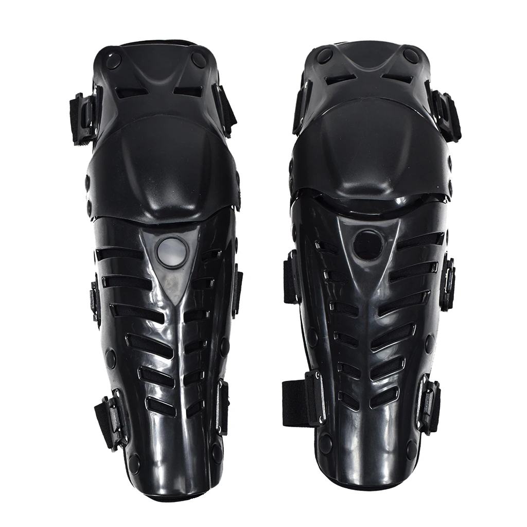 1 Pair Black Knee Shin Pads Protector Guard for Motorcycle Motocross Bike Biker Knee Shin Armor Protect Guard
