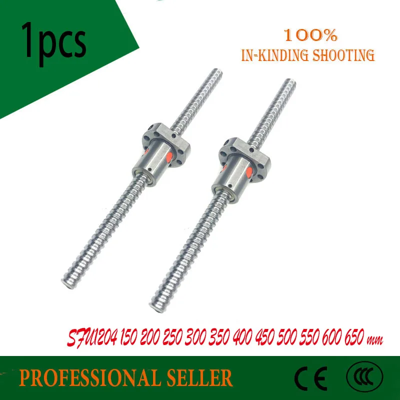 SFU1204 200 250 300 350 400 450 500 550 600 мм C7 шариковый винт с фланцем 650 одношариковая гайка BK/BF10