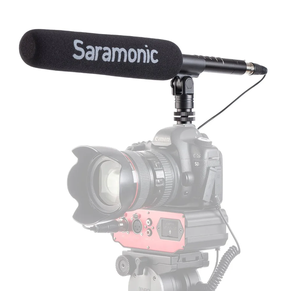 Конденсаторный микрофон Saramonic для камер Canon Nikon DSLR Sony супер кардиоидный вещания XLR