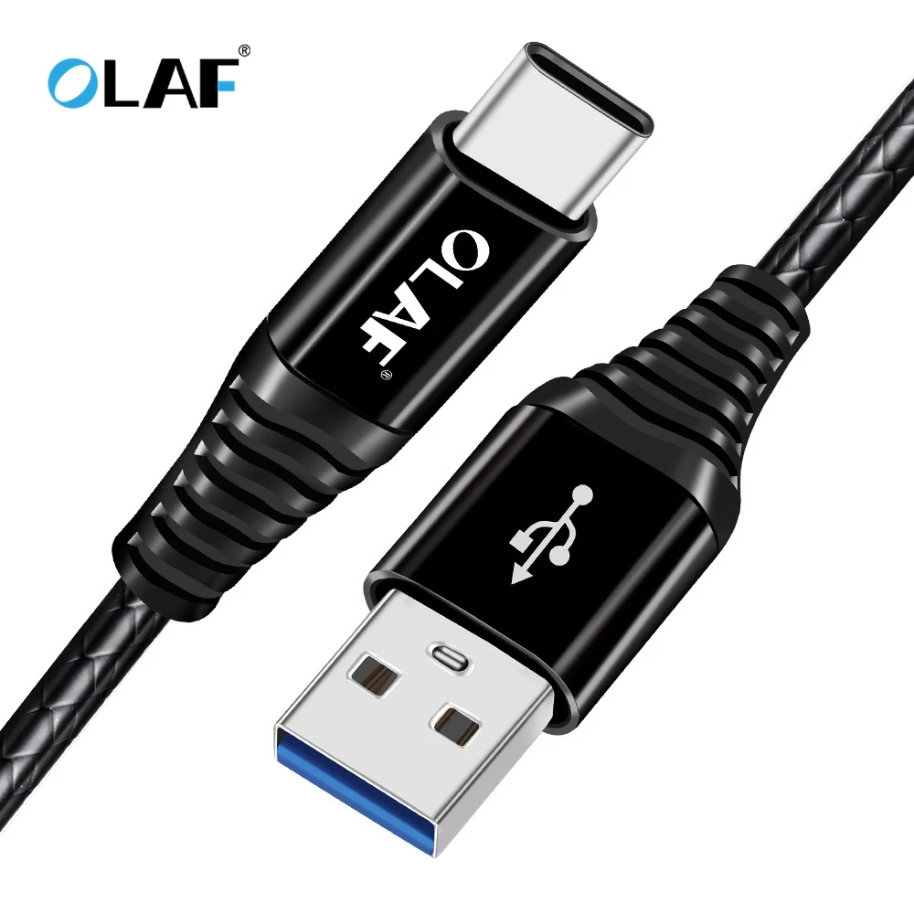 

OLAF USB C Cable for Huawei Mate 20 Pro USB Type C Fast Charging Data Cable for Xiaomi Mi 8 Oneplus 6 5T S8 USB C Charger Cord