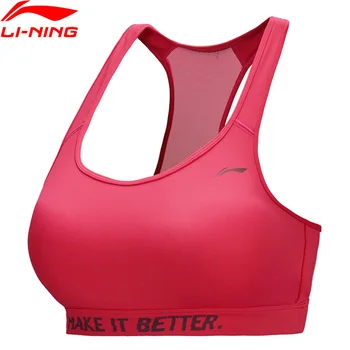 

Li-Ning Women Training Bras Tight Fit Medium Support Breathable Polyester Spandex li ning LiNing Sports Bra Tops AUBP052 WBJ195