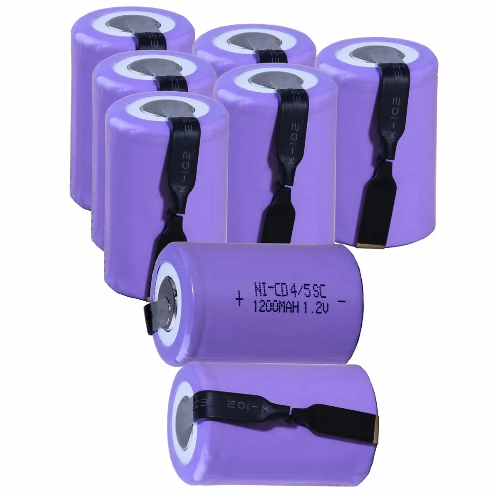 8 pcs 4/5SC 1200mah 1.2v battery NICD rechargeable batterie 3.3*2.2cm for bosch electric screwdriver makita drill | Электроника