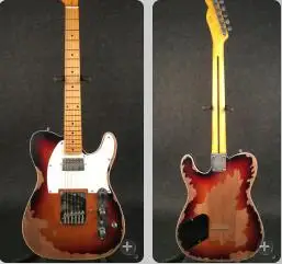 

High quality electric guitar with Handmade old ,with maple fingerboard in sunburst color , point inlays