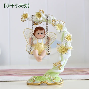 

Creative swing lovely angel TV cabinet wine cabinet home accessories porch place wedding gifts birthday girl doll