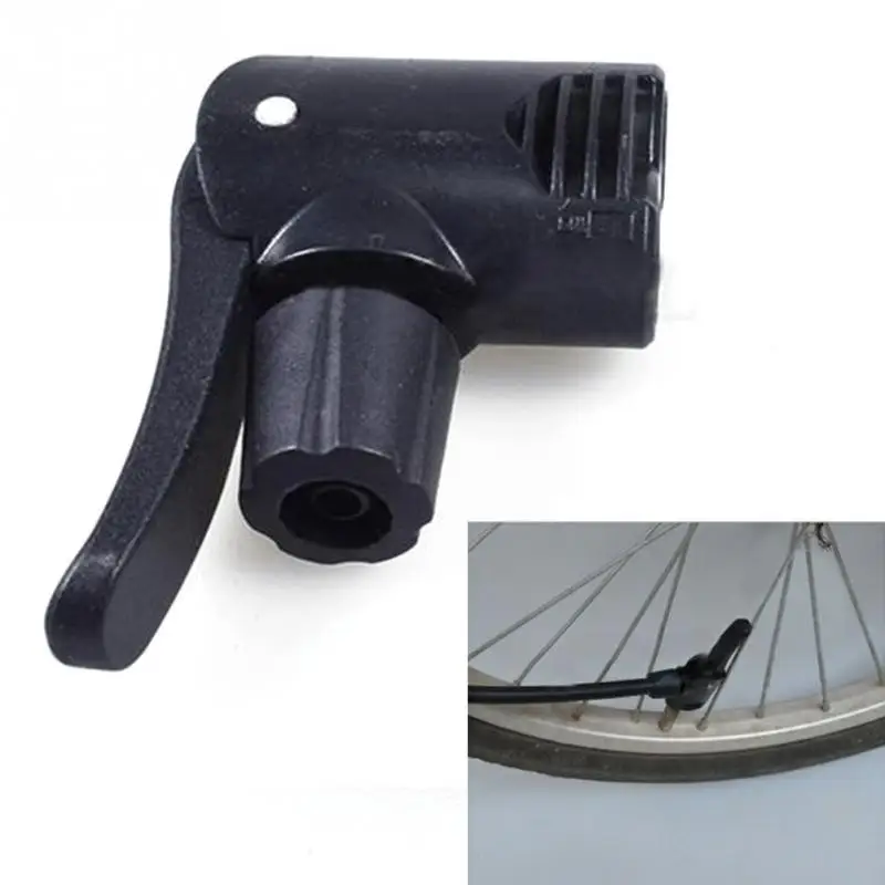 

1Pc Black Bicycle Tube Replacement Track Pump Dual Head Valve Adaptor Foot Hose Spare Cycling Accessories