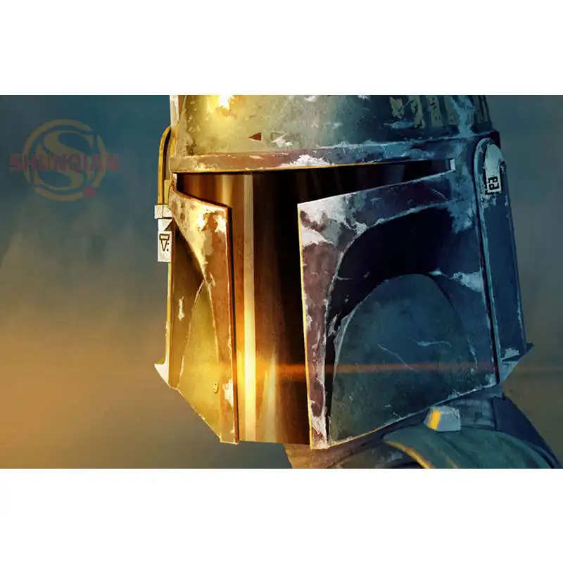 

Boba Fett Helmet Gallery Star Wars Sunset Poster Custom Canvas Poster Art Home Decoration Cloth Fabric Wall Poster Print Silk