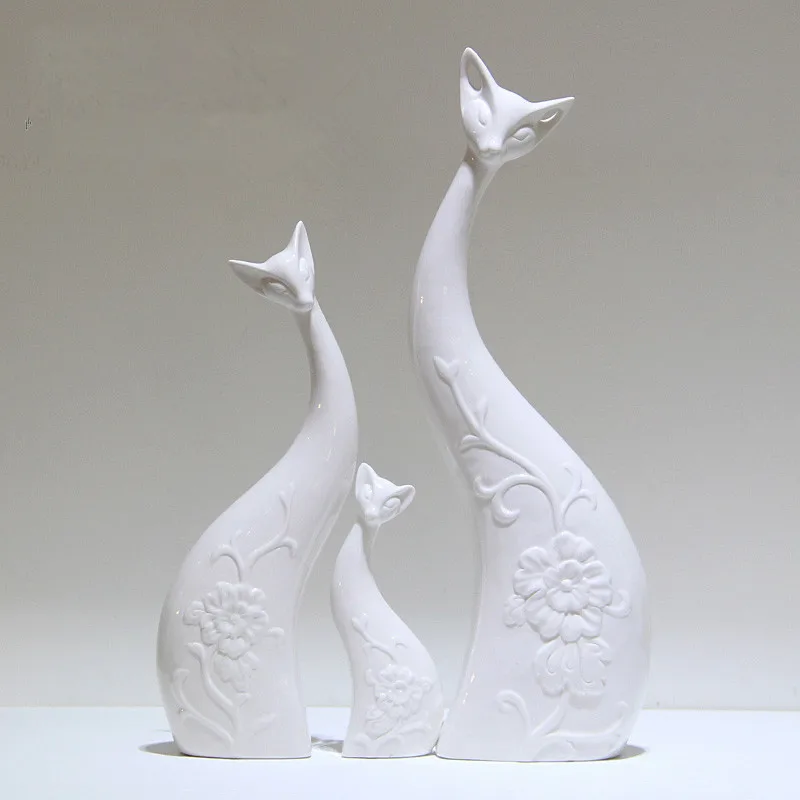 Online Buy Wholesale porcelain cat figurines from China porcelain cat