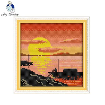 

Joy Sunday Cross stitch Sets For Embroidery kits Precise Printed Back home Patterns Counted Cross-Stitching hand painting