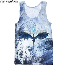 Новые летние топы Игры престолов Сезон 8 жилет для мужчин/женщин 3D Печать Жилеты Повседневный Harajuku стиль Бодибилдинг уличная топы