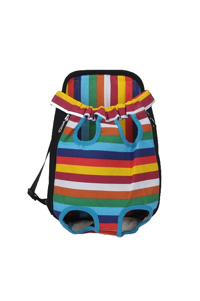 

Wholesale 10* Borsa Traino Zaino Frontale Taglia L in Tessuto a Righe per Cane
