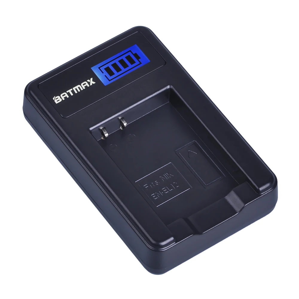Батарея для камеры Batmax 4 шт. EN EL12 + ЖК Зарядное устройство USB Nikon Coolpix S9700 S9500 S9400 S9300