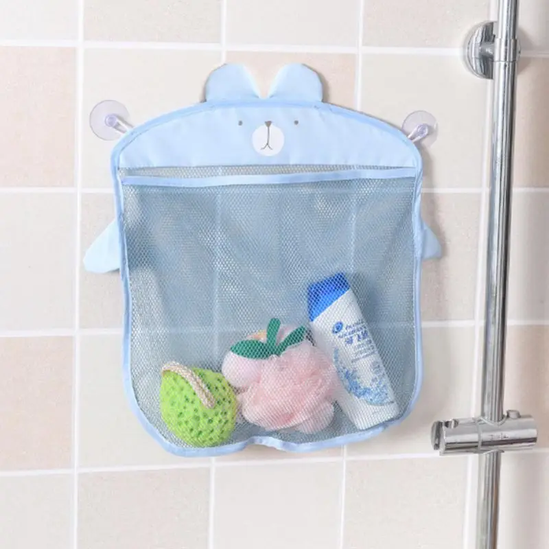 

Cute Cartoon Storage Bags Kids Bath Toy Storage Net Bag Home Cat Bear Shark Bathroom Hanging Basket Waterproof Toy Organizer