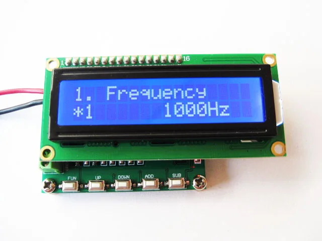 

Multi function pulse signal generator adjustable phase two output steering gear control signal frequency meter