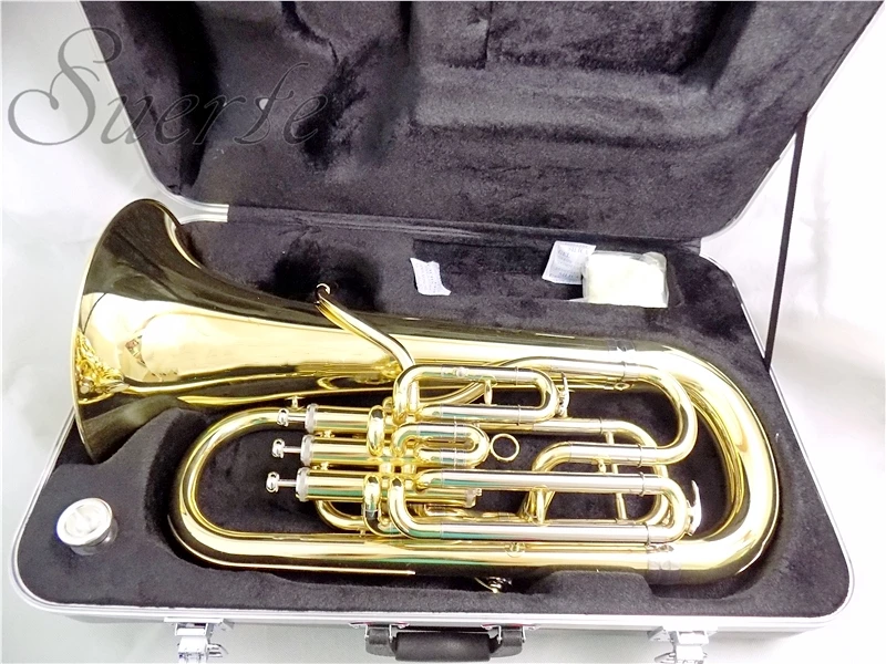 Bb euphonium 3+ 1 поршни компенсирующая система с ABS чехол для музыкальных инструментов Профессиональный euphonium horn