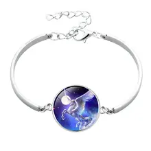 12 стилей, серебряные браслеты с изображением единорога для мужчин, женщин, мужчин и женщин, детские ювелирные изделия, браслеты, Прямая поставка