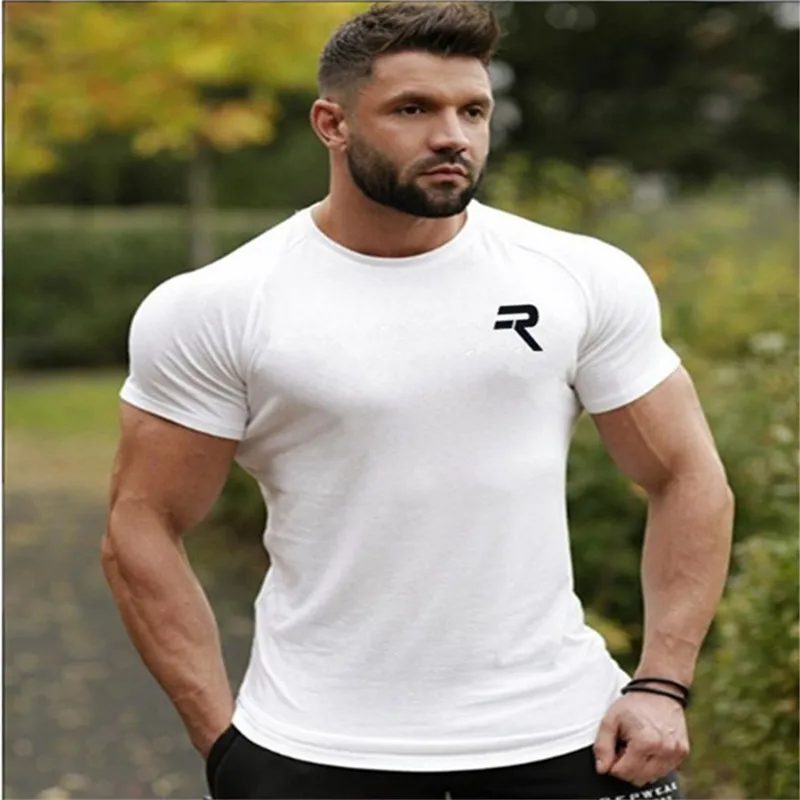 2018 men fitness brothers t shirt male short sleeved round