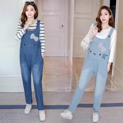 maternity jean jumpsuit