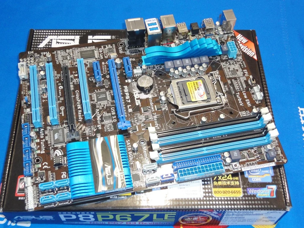 Asus P8P67 LE настольная материнская плата P67 Socket LGA 1155 i3 i5 i7 DDR3 32G ATX UEFI биос оригинальная б/у материнская плата в продаже