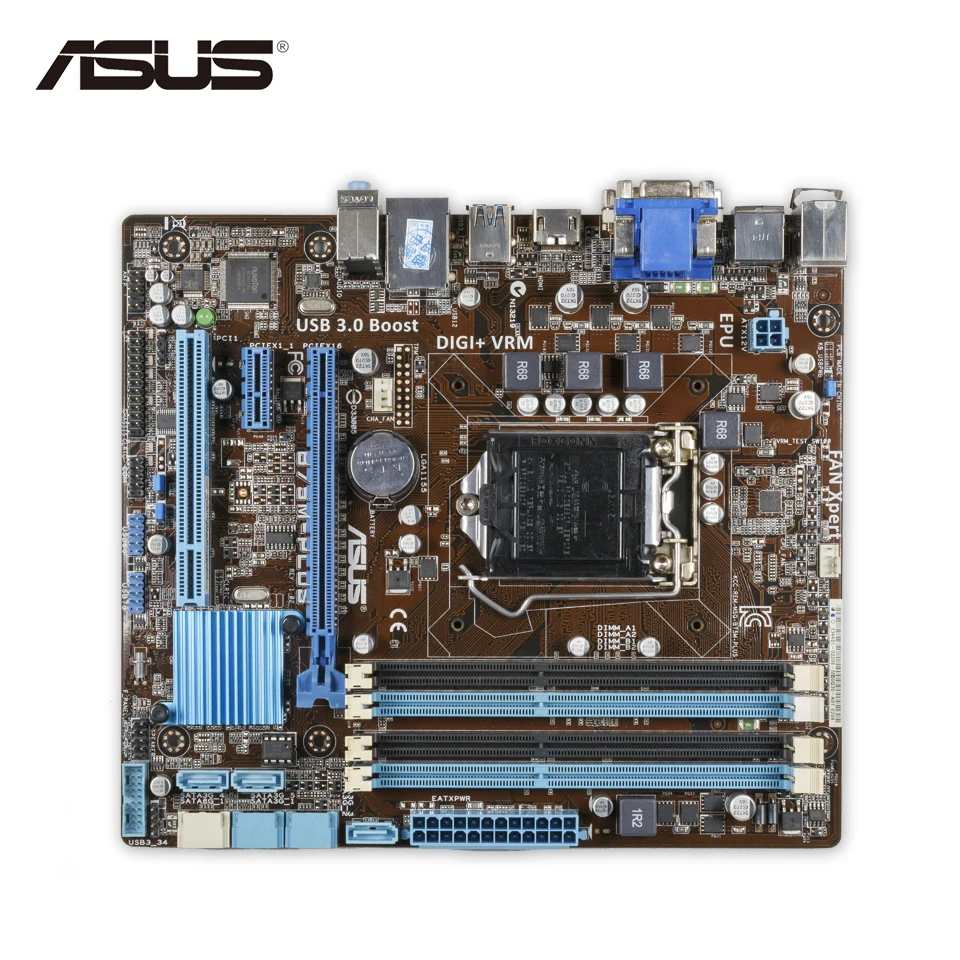 Original Used Asus B75M PLUS Desktop Motherboard B75 Socket LGA 1155 i3 ...